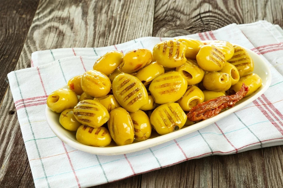 GEGRILLDE GROENE OLIJVEN