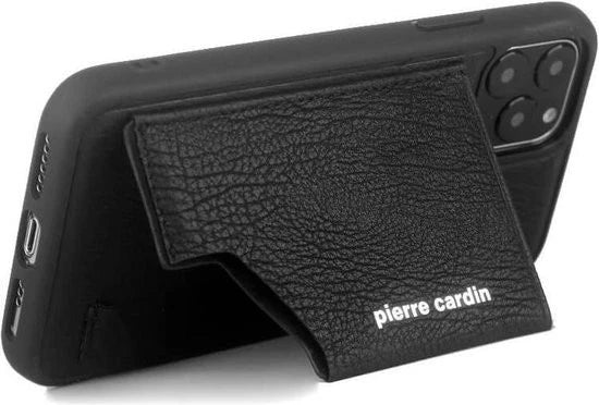 Black Pierre Cardin Case - Back Cover - for iPhone 11 - Genuine Leather
