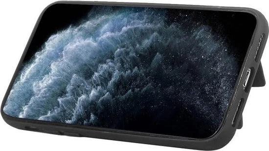 Black Pierre Cardin Case - Back Cover - for iPhone 11 - Genuine Leather